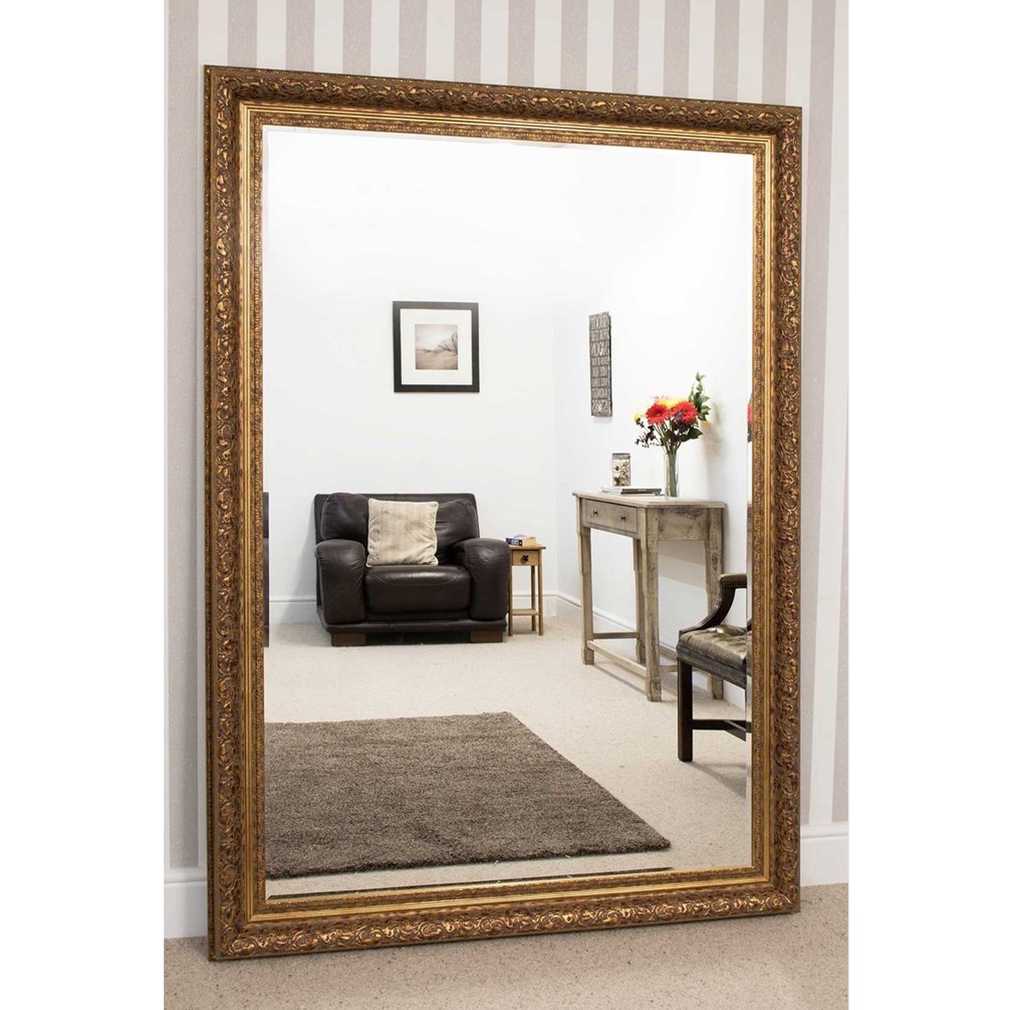 Antique gold french mirror